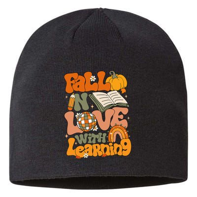 Fall In Love With Learning Autum Thanksgiving Teacher Sustainable Beanie