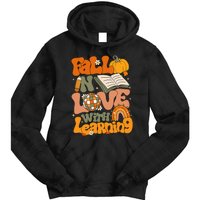 Fall In Love With Learning Autum Thanksgiving Teacher Tie Dye Hoodie