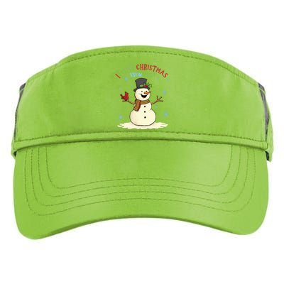 Funny I Love Christmas Snow Much Cute Snowman Adult Drive Performance Visor