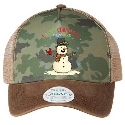 Funny I Love Christmas Snow Much Cute Snowman Legacy Tie Dye Trucker Hat