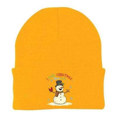 Funny I Love Christmas Snow Much Cute Snowman Knit Cap Winter Beanie