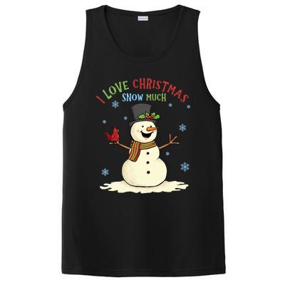 Funny I Love Christmas Snow Much Cute Snowman PosiCharge Competitor Tank