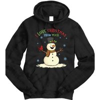 Funny I Love Christmas Snow Much Cute Snowman Tie Dye Hoodie