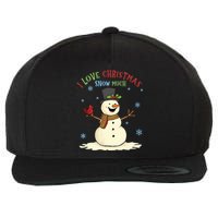 Funny I Love Christmas Snow Much Cute Snowman Wool Snapback Cap