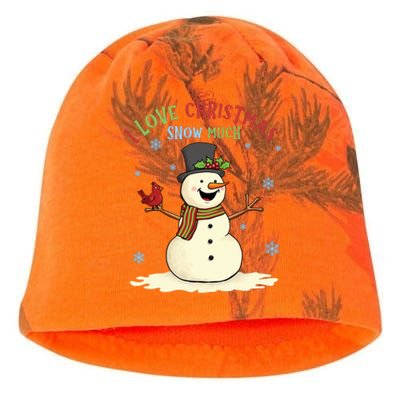 Funny I Love Christmas Snow Much Cute Snowman Kati - Camo Knit Beanie