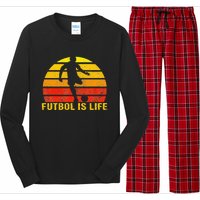 Futbol Is Life Vintage Soccer Player Sports Futbol Long Sleeve Pajama Set