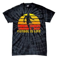 Futbol Is Life Vintage Soccer Player Sports Futbol Tie-Dye T-Shirt