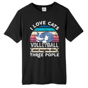 funny I love Cats Volleyball and like Three People Tall Fusion ChromaSoft Performance T-Shirt