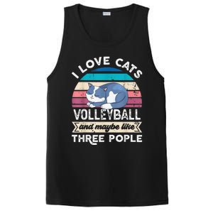 funny I love Cats Volleyball and like Three People PosiCharge Competitor Tank