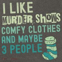 Funny I Like Murder Shows Comfy Clothes And Maybe 3 People Cotton Canvas Backpack