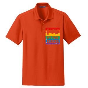 Funny I Love My Two Dads Rainbow Pride Lgbt Flag Funny Gift Dry Zone Grid Polo