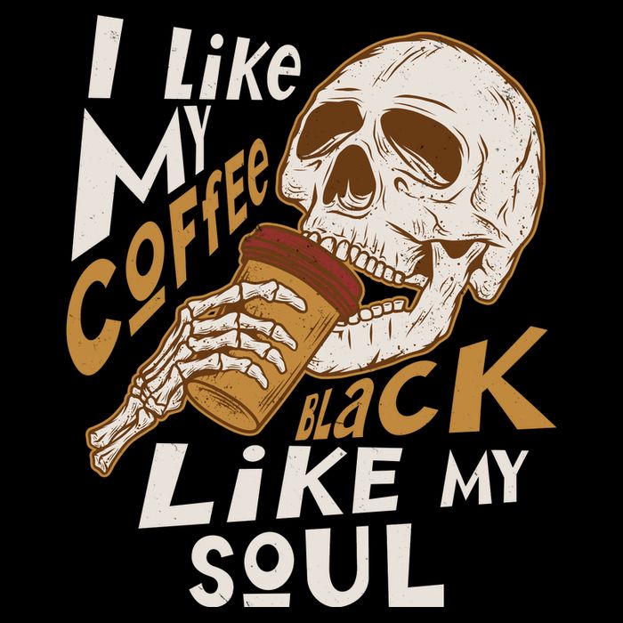 Funny I Like My Coffee Black Like My Soul Skeleton Coffee Lover Cooling Performance Crew T-Shirt