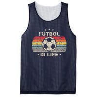 Futbol Is Life Football Lover Soccer Funny Vintage Mesh Reversible Basketball Jersey Tank