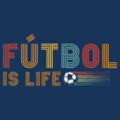 Futbol Is Life Football Lover Soccer Funny Vintage T-Shirt