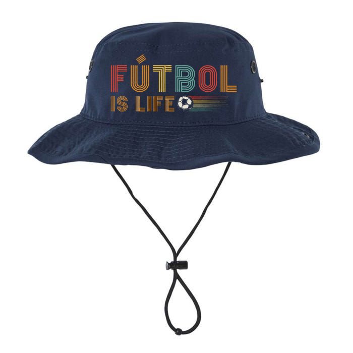 Futbol Is Life Football Lover Soccer Funny Vintage Legacy Cool Fit Booney Bucket Hat