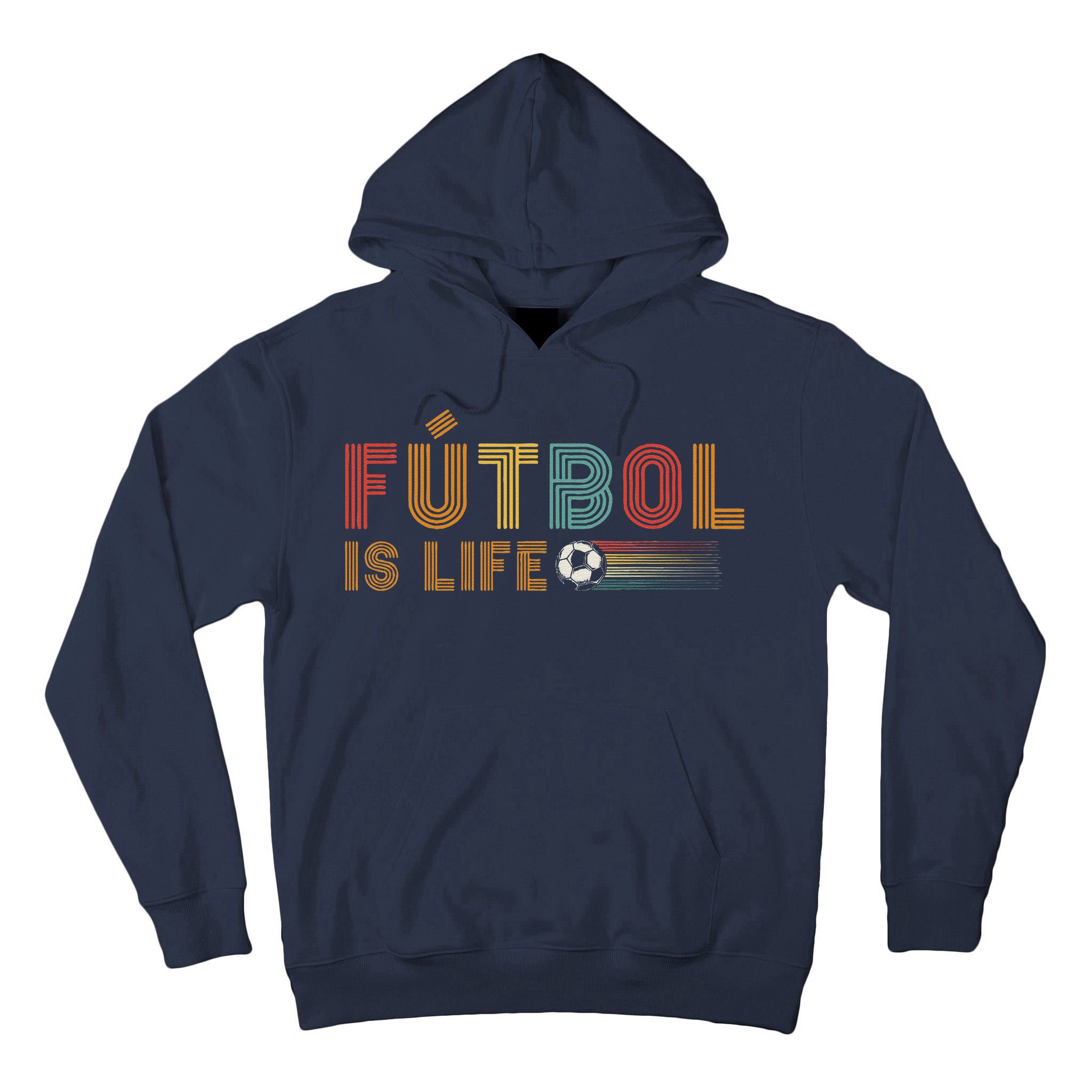 Futbol Is Life Football Lover Soccer Funny Vintage Tall Hoodie