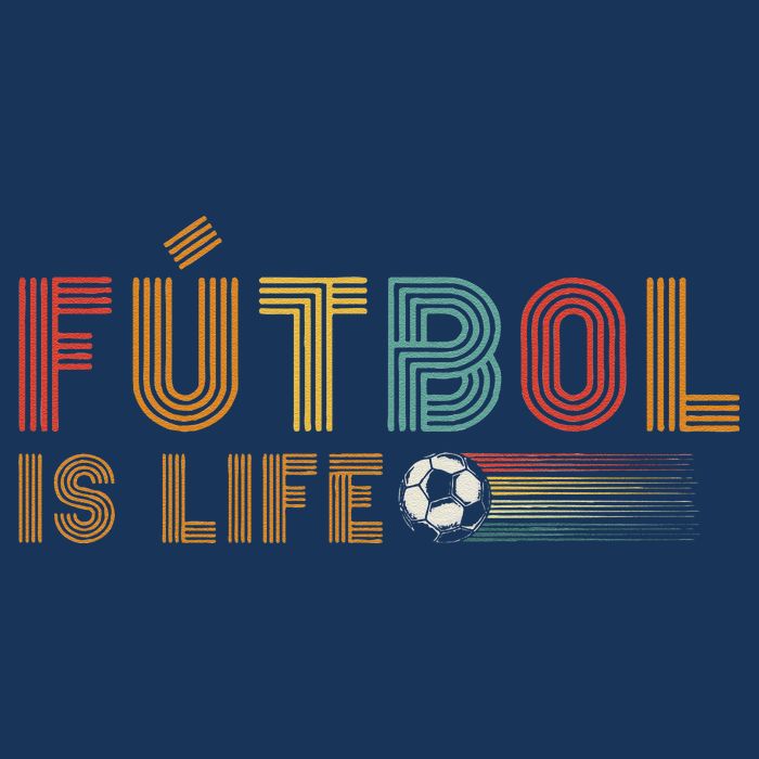 Futbol Is Life Football Lover Soccer Funny Vintage Toddler T-Shirt