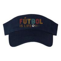 Futbol Is Life Football Lover Soccer Funny Vintage Valucap Bio-Washed Visor