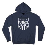 FúTbol Is Life Funny Vintage Football Lover Soccer Hoodie