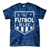 FúTbol Is Life Funny Vintage Football Lover Soccer Tie-Dye T-Shirt