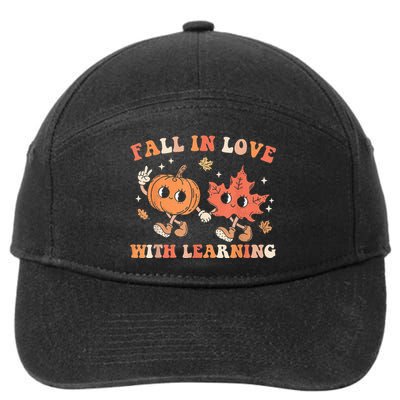 Fall In Love With Learning Fall Teacher Thanksgiving 7-Panel Snapback Hat