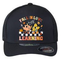 Fall In Love With Learning Thanksgiving Teacher Flexfit Unipanel Trucker Cap