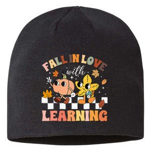 Fall In Love With Learning Thanksgiving Teacher Sustainable Beanie