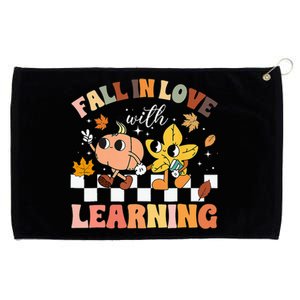 Fall In Love With Learning Thanksgiving Teacher Grommeted Golf Towel