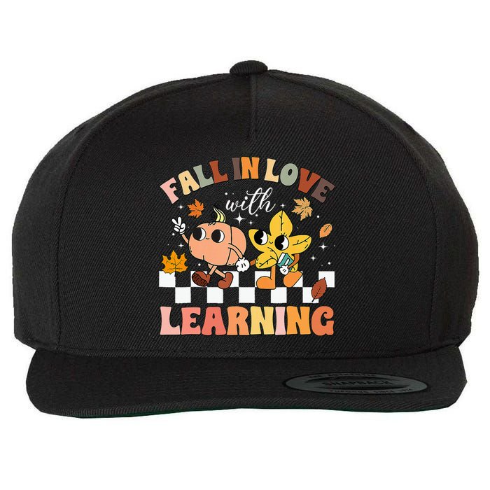 Fall In Love With Learning Thanksgiving Teacher Wool Snapback Cap