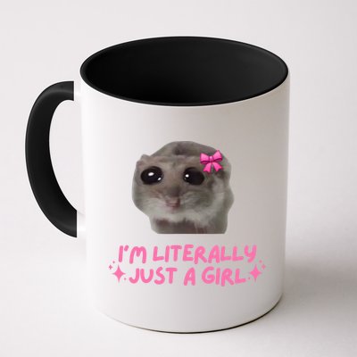 Funny IM Literally Just A Girl Sad Hamster Meme Mug