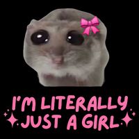 Funny IM Literally Just A Girl Sad Hamster Meme Mug