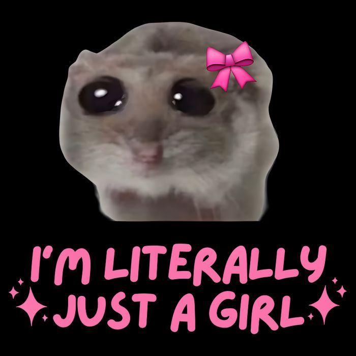 Funny IM Literally Just A Girl Sad Hamster Meme Mug
