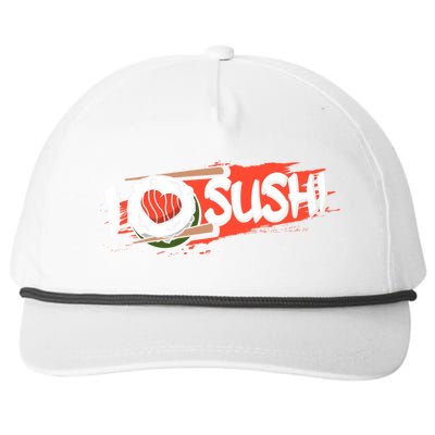 Funny I Love Sushi Japan Food Japanese Sushi Lover Cute Gift Snapback Five-Panel Rope Hat