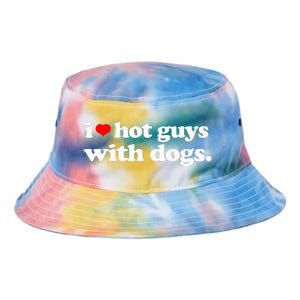 Funny I love Hot Guys with Dogs top, I heart Hot Guys Tie Dye Newport Bucket Hat