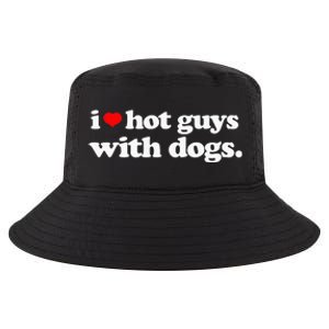 Funny I love Hot Guys with Dogs top, I heart Hot Guys Cool Comfort Performance Bucket Hat