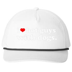 Funny I love Hot Guys with Dogs top, I heart Hot Guys Snapback Five-Panel Rope Hat