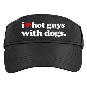 Funny I love Hot Guys with Dogs top, I heart Hot Guys Adult Drive Performance Visor