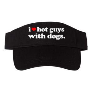 Funny I love Hot Guys with Dogs top, I heart Hot Guys Valucap Bio-Washed Visor