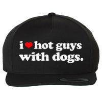 Funny I love Hot Guys with Dogs top, I heart Hot Guys Wool Snapback Cap