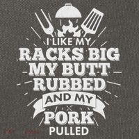 Funny I Like My Racks Big Butt Rubbed And Pork Pulled Cotton Canvas Backpack
