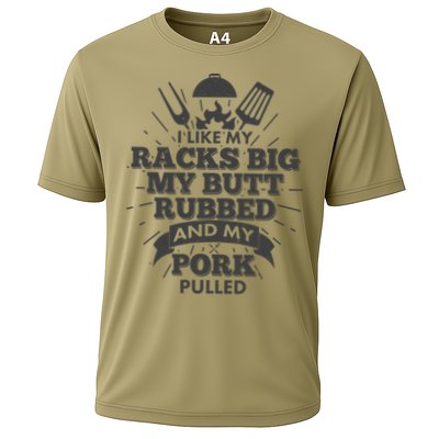 Funny I Like My Racks Big Butt Rubbed And Pork Pulled Performance Shirt