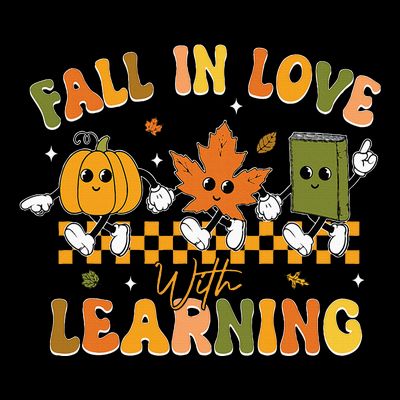 Fall In Love With Learning Retro Pumpkin Thanksgiving T-Shirt