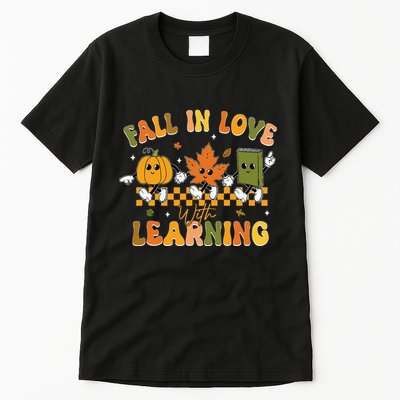 Fall In Love With Learning Retro Pumpkin Thanksgiving Tall T-Shirt