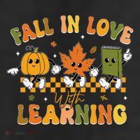 Fall In Love With Learning Retro Pumpkin Thanksgiving 11oz C Handle Ceramic Mug