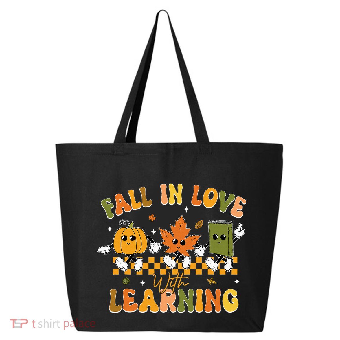 Fall In Love With Learning Retro Pumpkin Thanksgiving 25L Jumbo Tote
