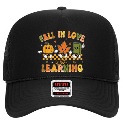 Fall In Love With Learning Retro Pumpkin Thanksgiving Trucker Hat
