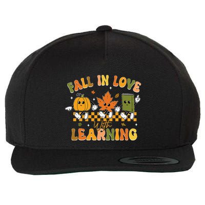 Fall In Love With Learning Retro Pumpkin Thanksgiving Wool Snapback Cap
