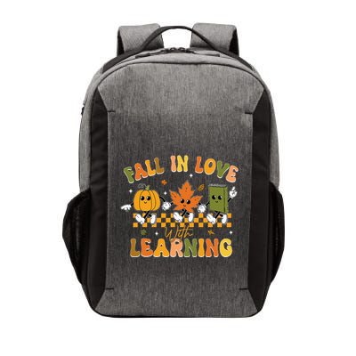 Fall In Love With Learning Retro Pumpkin Thanksgiving Vector Backpack