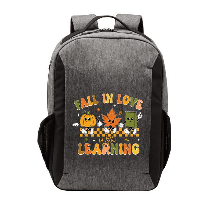 Fall In Love With Learning Retro Pumpkin Thanksgiving Vector Backpack