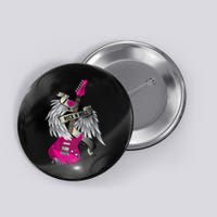 Funny I Love Rock And Roll Guitar Angel Wings Button